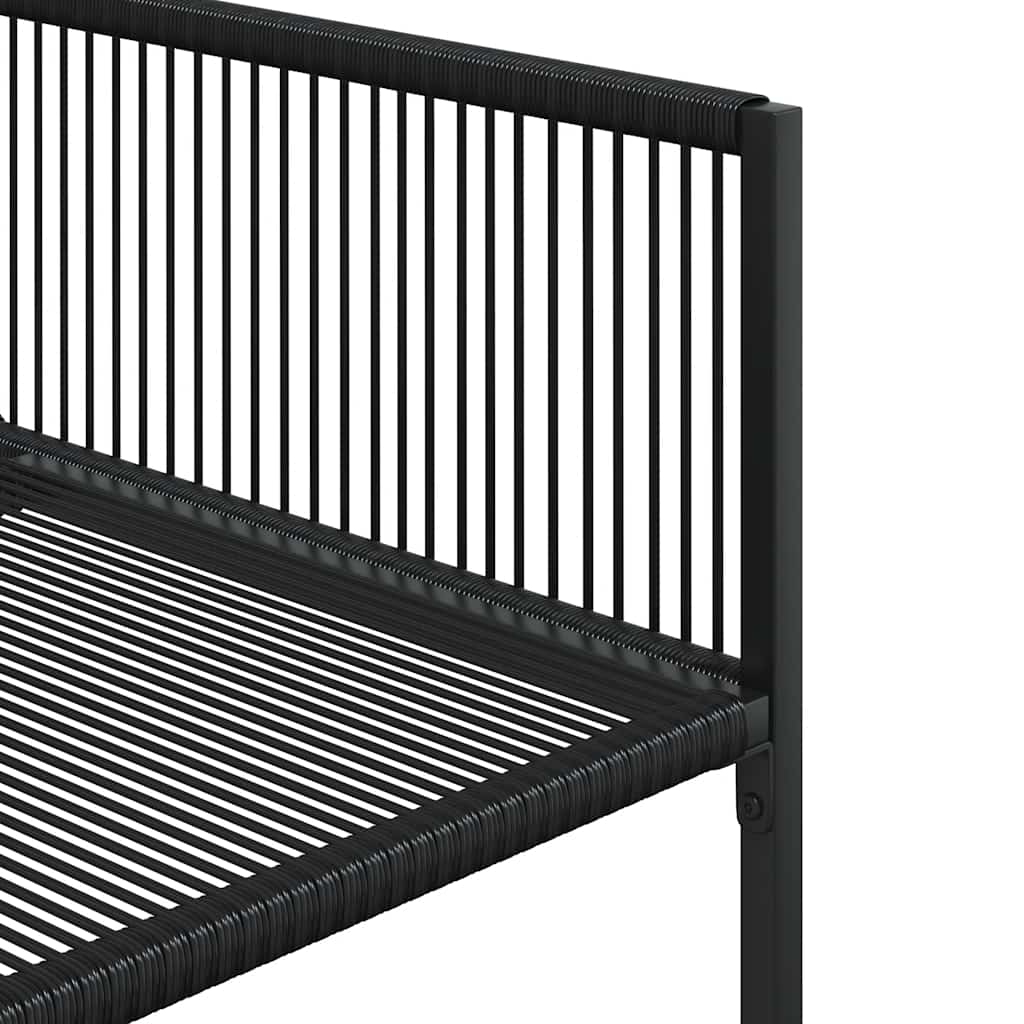 vidaXL 11-częściowy zestaw mebli do ogrodu, czarny polirattan