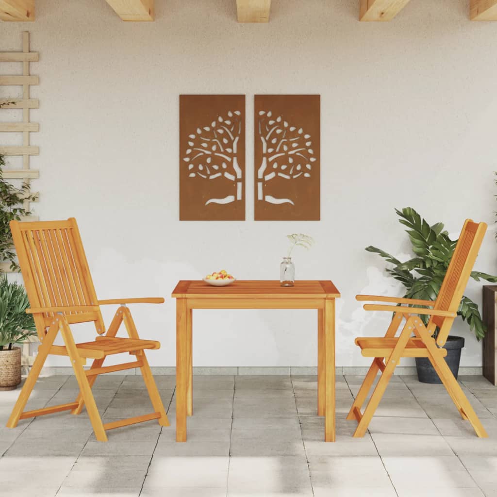 vidaXL 3-cz. zestaw mebli ogrodowych, 85x85x74 cm, lite drewno akacjowe