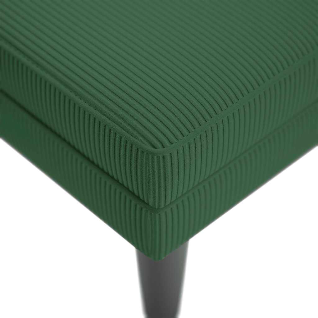 vidaXL Leżanka z Poduszką ciemnozielona Corduroy Fabric