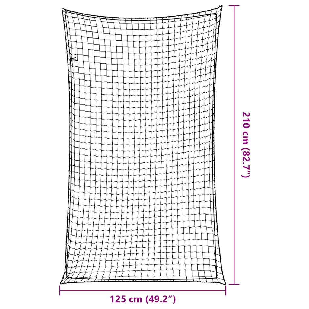 vidaXL Siatka na przyczepę, z elastyczną linką, czarna, 2,1x1,25 m, PP