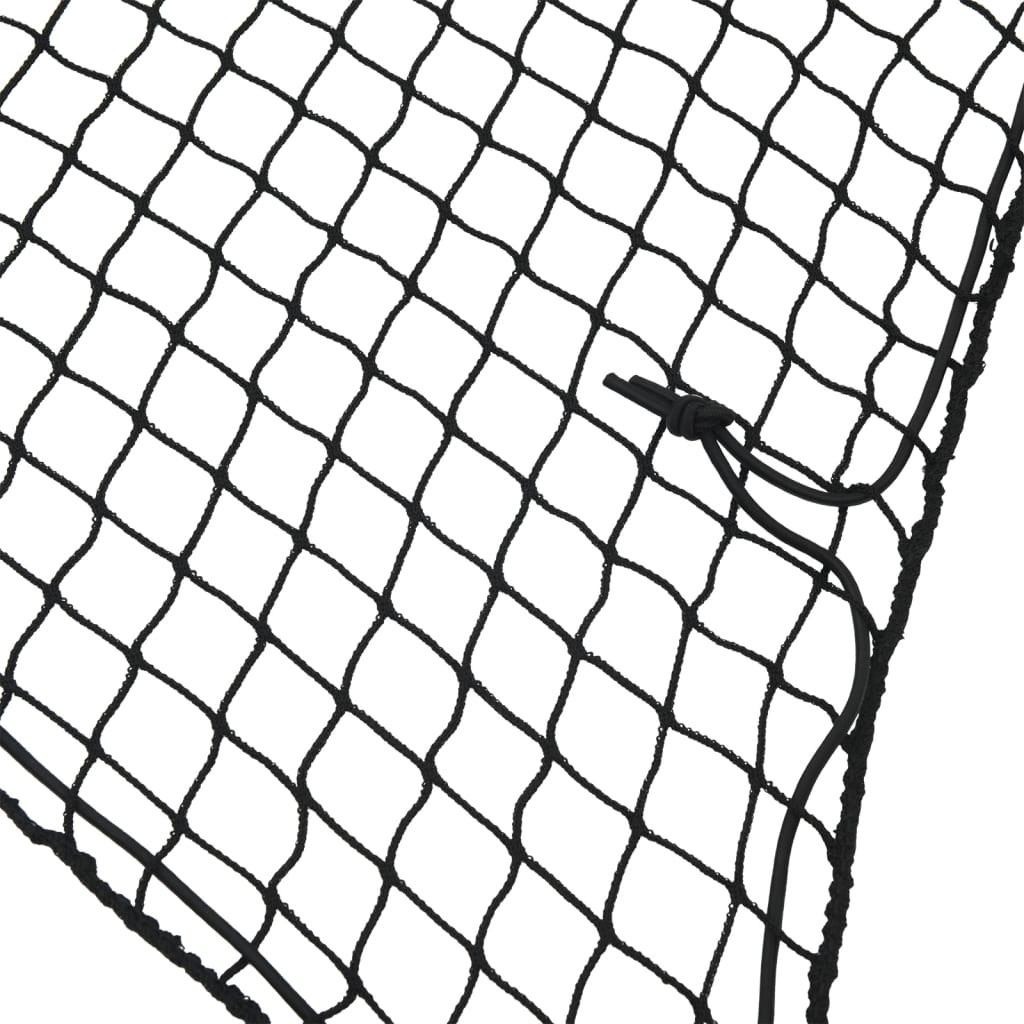 vidaXL Siatka na przyczepę, z elastyczną linką, czarna, 2,2x1,5 m, PP