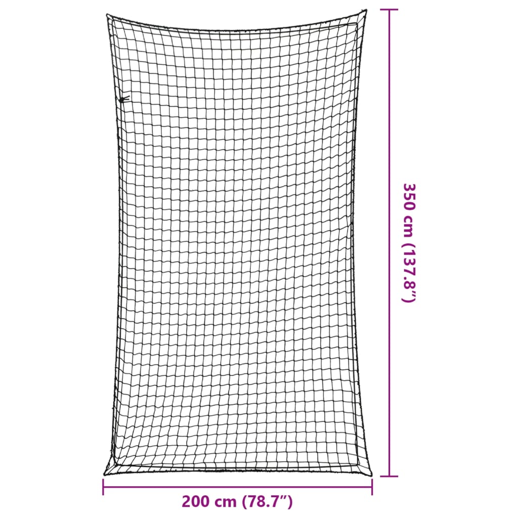 vidaXL Siatka na przyczepę, z elastyczną linką, czarna, 3,5x2 m, PP