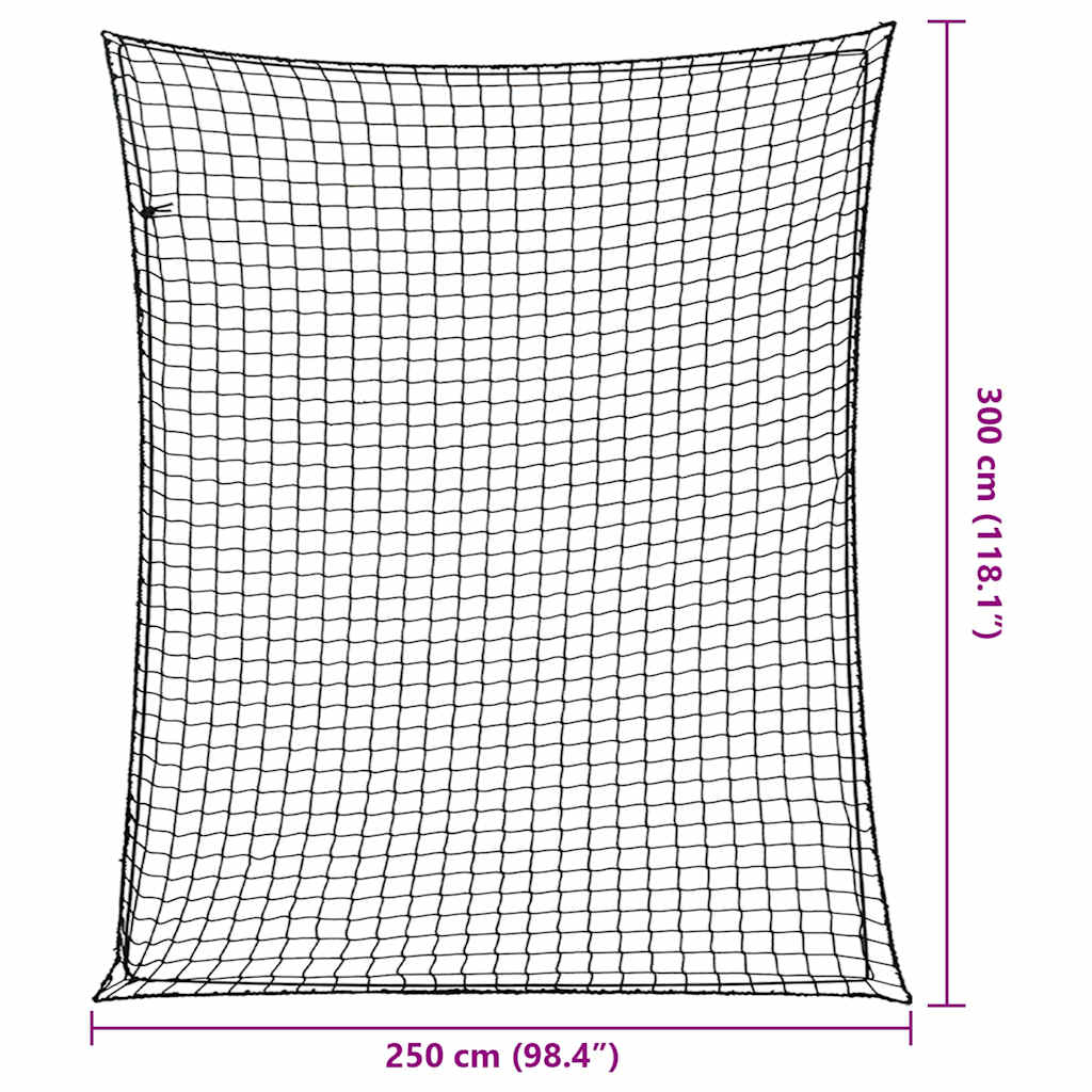 vidaXL Siatka na przyczepę, z elastyczną linką, czarna, 3x2,5 m, PP