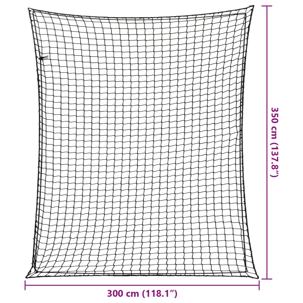 vidaXL Siatka na przyczepę, z elastyczną linką, czarna, 3,5x3 m, PP