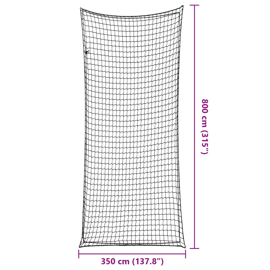 vidaXL Siatka na przyczepę, z elastyczną linką, czarna, 8x3,5 m, PP