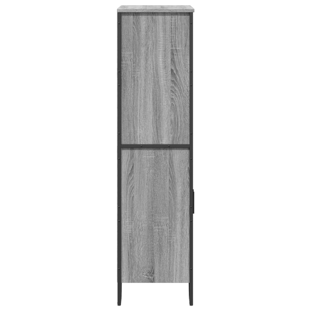 vidaXL Wysoka szafka, szary dąb sonoma, 79,5x35,5x137,5 cm