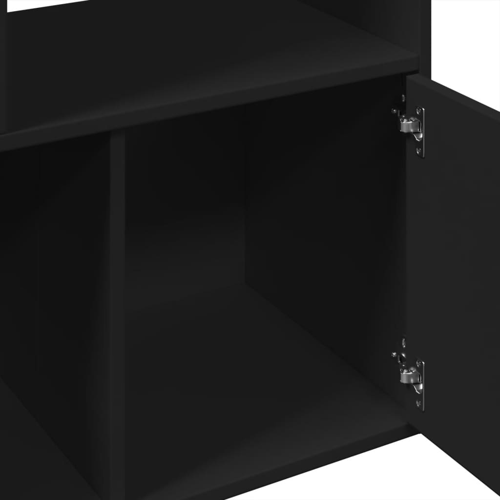 vidaXL Regał, czarny, 70x36x189 cm, materiał drewnopochodny