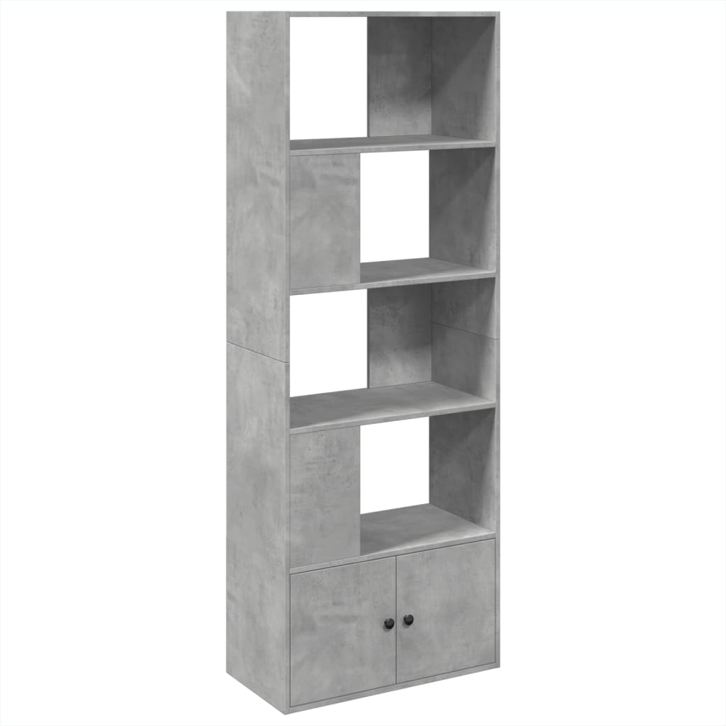 vidaXL Regał, szarość betonu, 70x36x189 cm, materiał drewnopochodny
