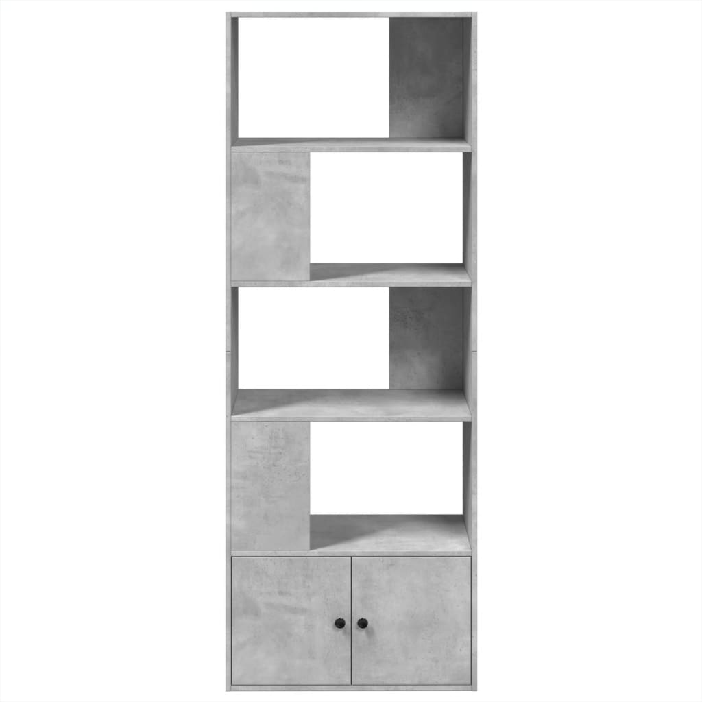 vidaXL Regał, szarość betonu, 70x36x189 cm, materiał drewnopochodny