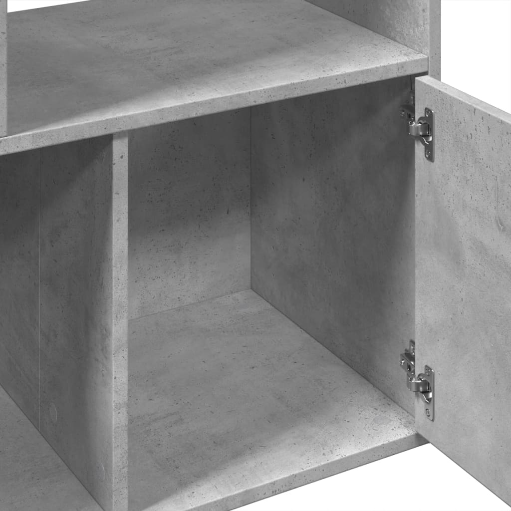 vidaXL Regał, szarość betonu, 70x36x189 cm, materiał drewnopochodny