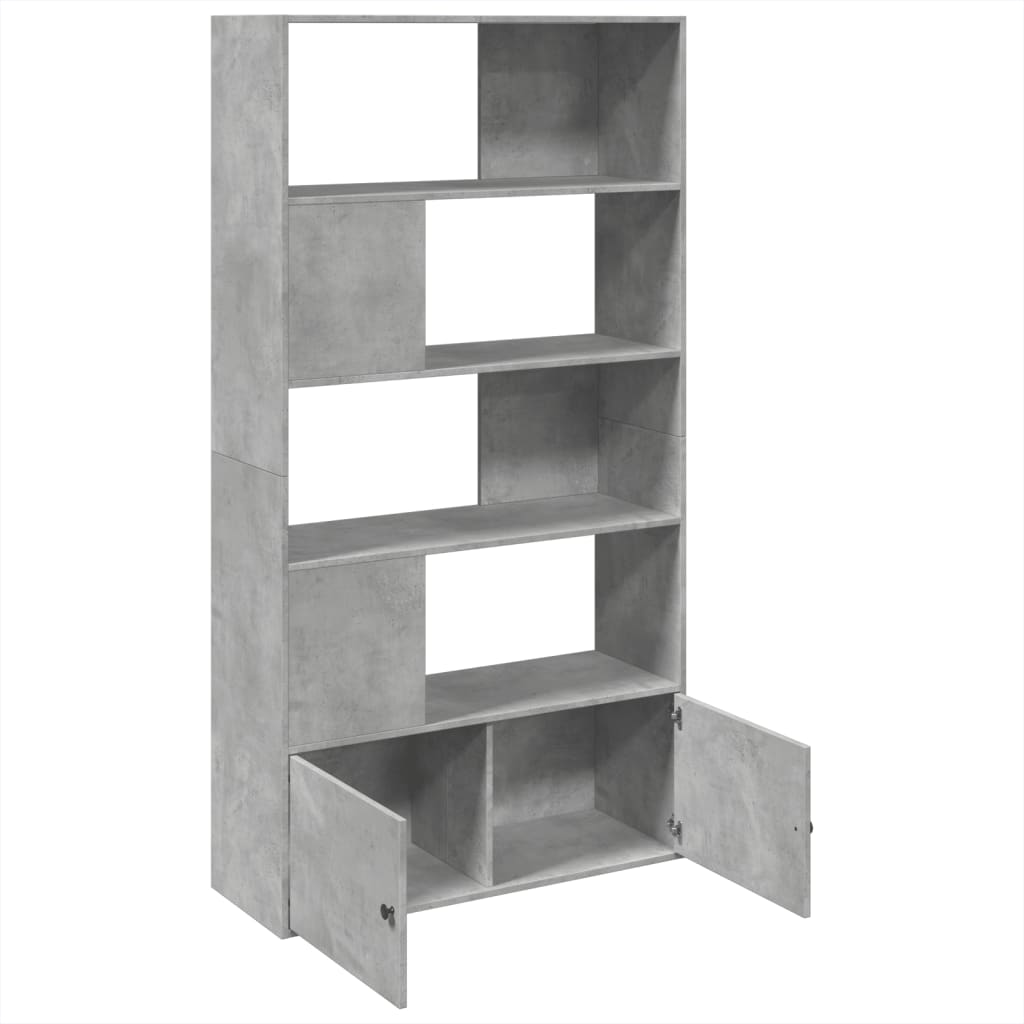 vidaXL Regał, szarość betonu, 100x36x189 cm, materiał drewnopochodny