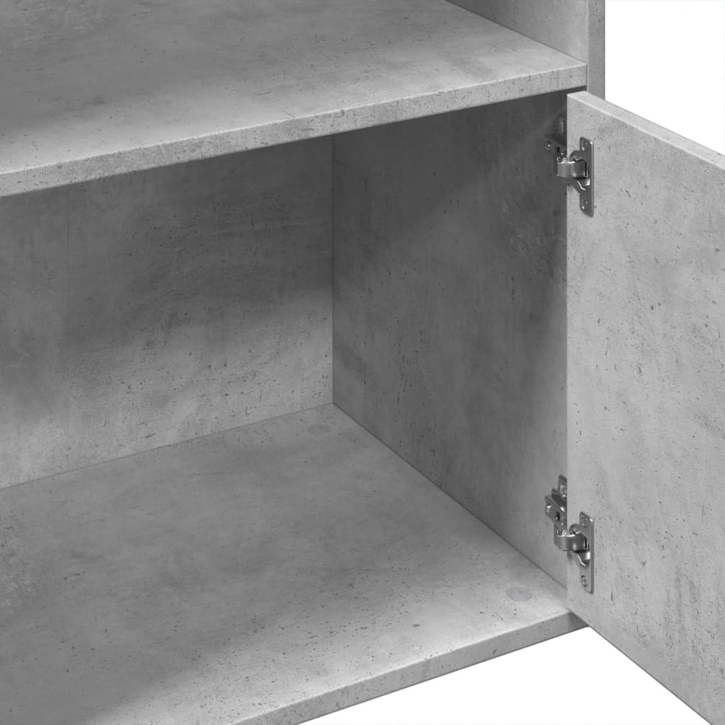 vidaXL Regał, szarość betonu, 100x36x189 cm, materiał drewnopochodny