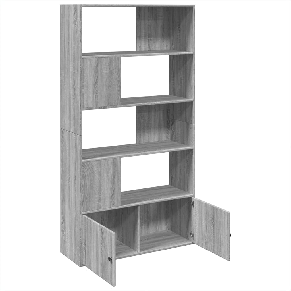 vidaXL Regał na książki, szary dąb sonoma, 100x36x189 cm