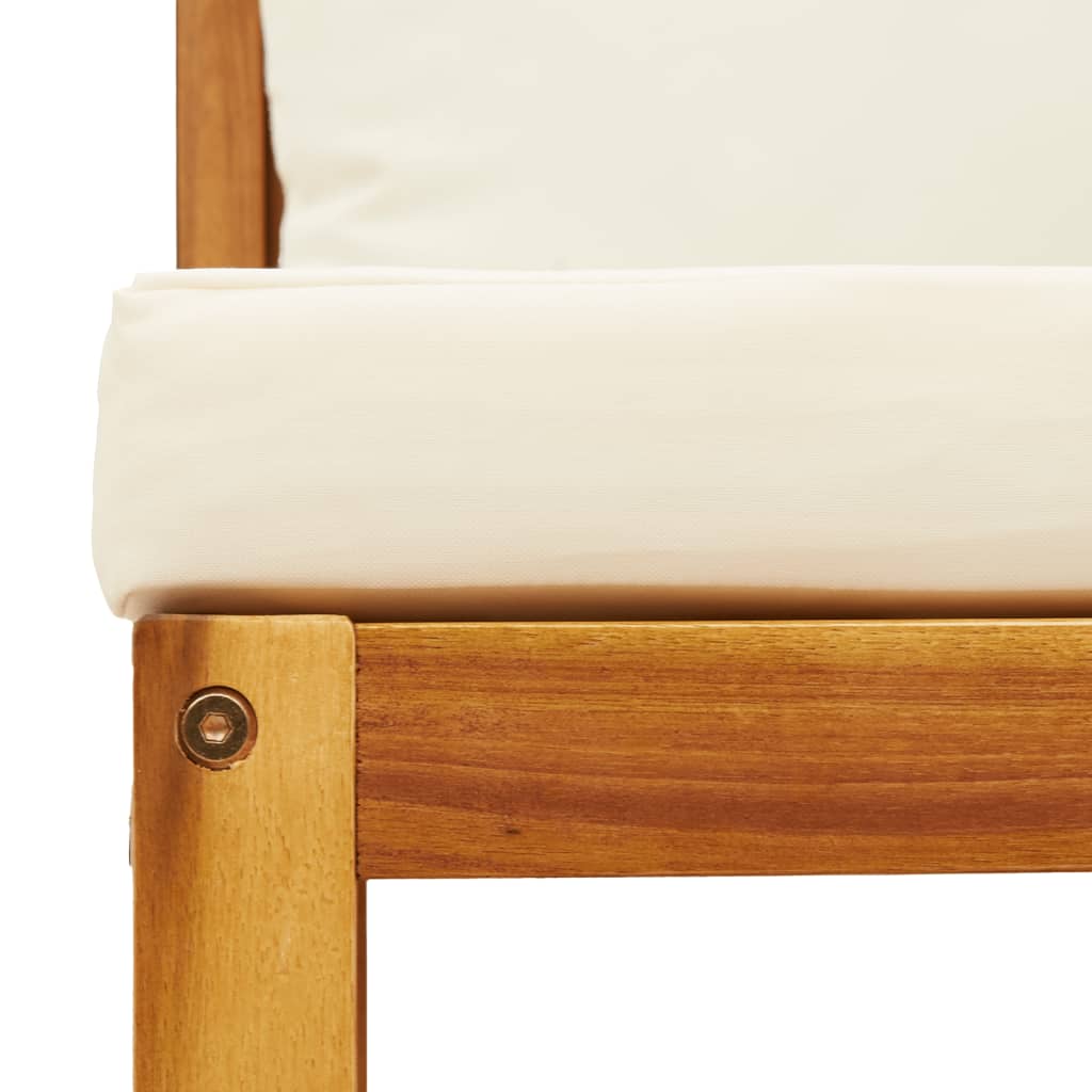 vidaXL Sofa ogrodowa narożna z poduszkami 2 szt. Drewno akacjowe i lina