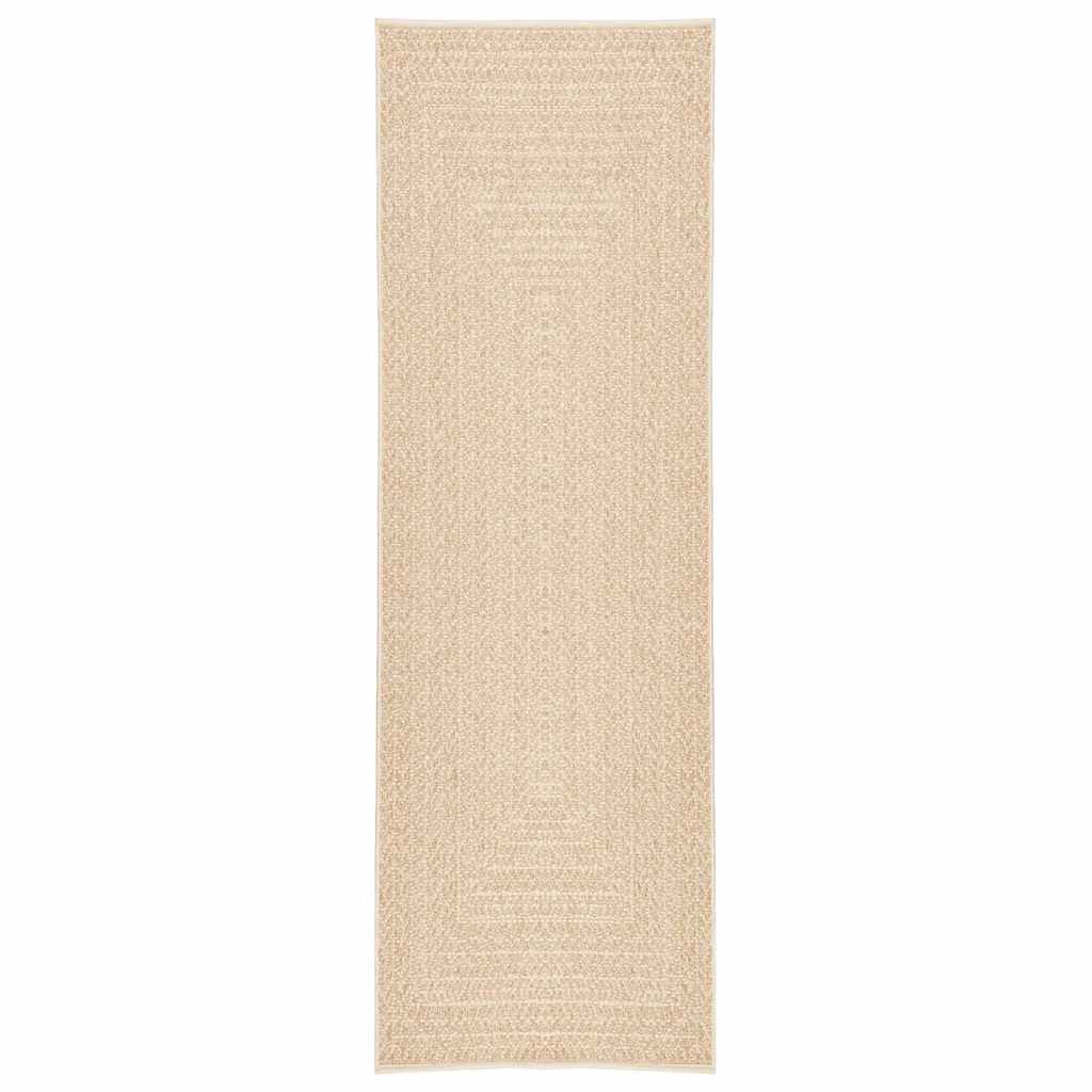 vidaXL Dywan ZIZUR, beżowy, 80x250 cm, stylizowany na jutowy