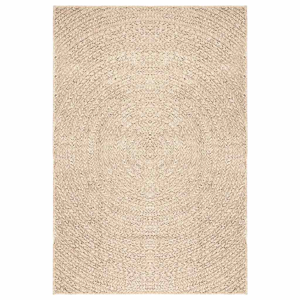 vidaXL Dywan ZIZUR, beżowy, 140x200 cm, stylizowany na jutowy