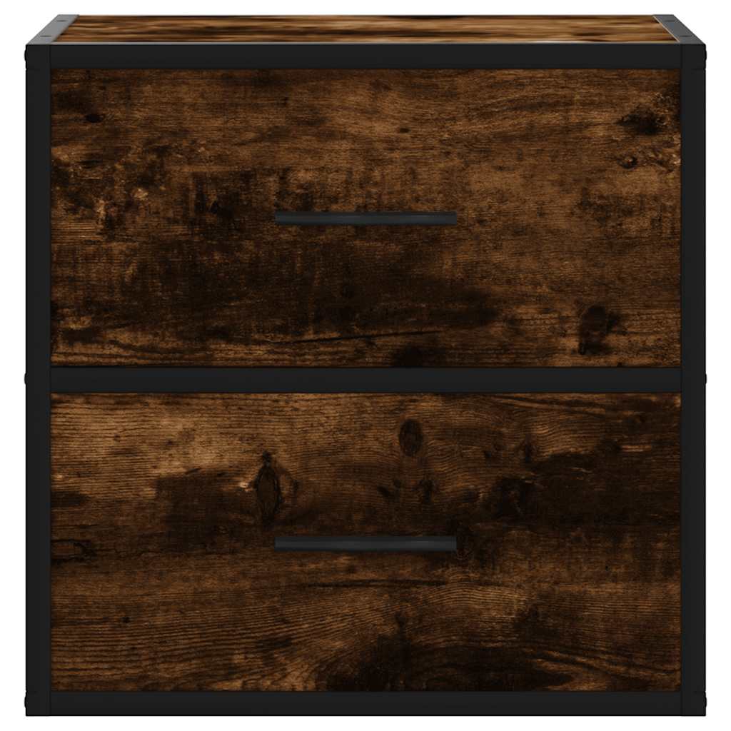 vidaXL Wisząca szafka nocna, przydymiony dąb, 40x31x39,5 cm