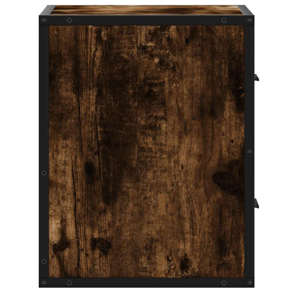 vidaXL Wisząca szafka nocna, przydymiony dąb, 40x31x39,5 cm