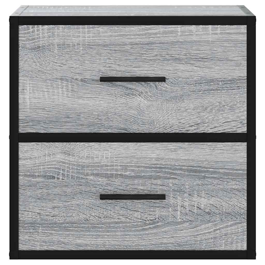 vidaXL Szafka nocna, wisząca, 40x31x39,5 cm, szary sonoma