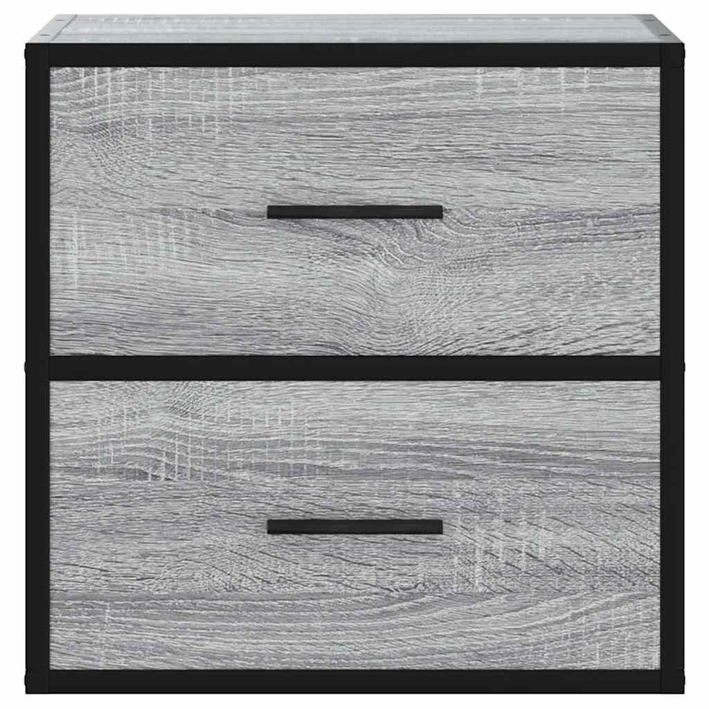 vidaXL Wiszące szafki nocne, 2 szt., szary dąb sonoma, 40x31x39,5 cm