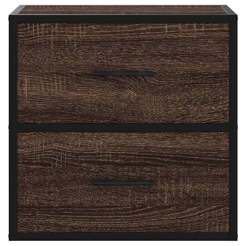 vidaXL Wiszące szafki nocne, 2 szt., brązowy dąb, 40x31x39,5 cm