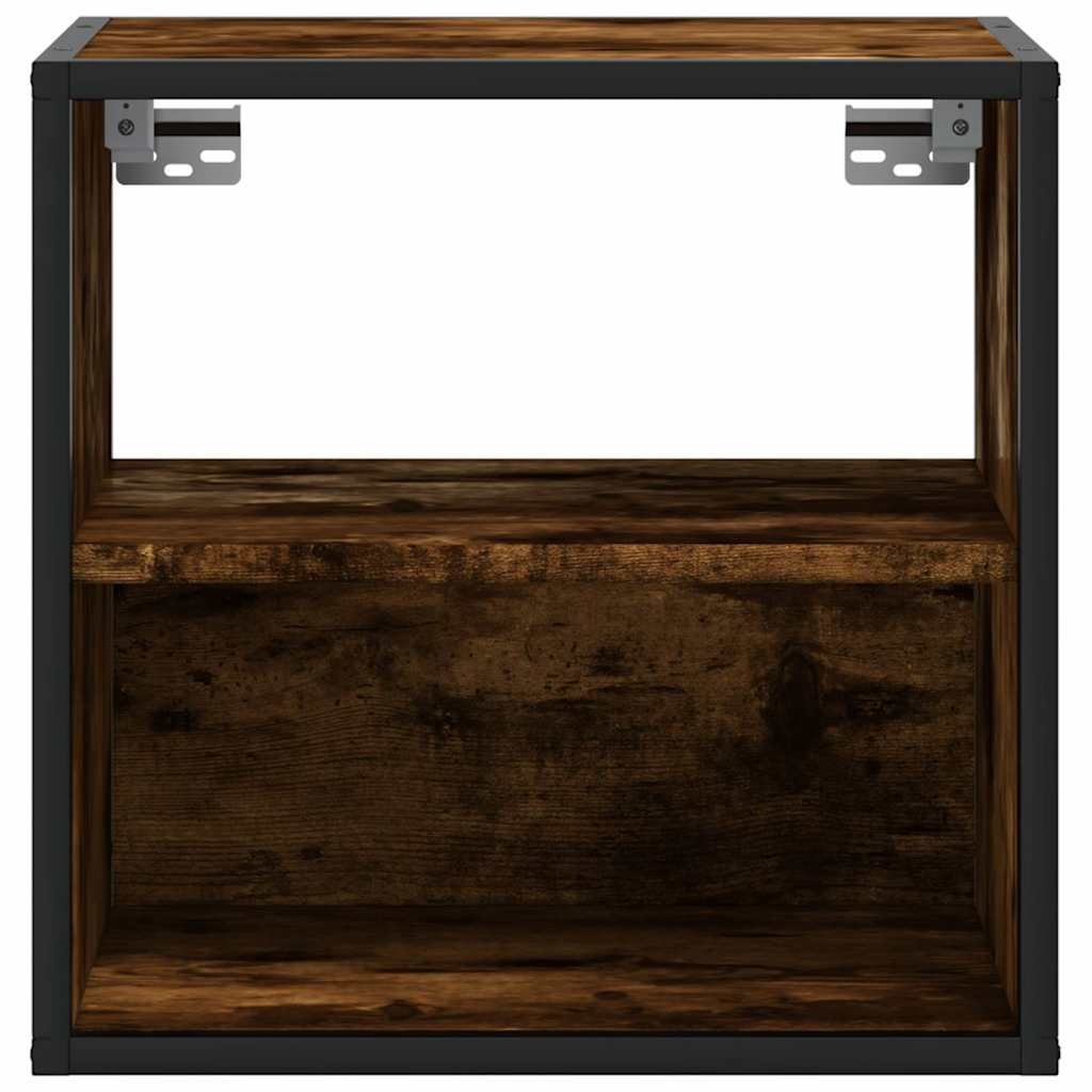 vidaXL Wiszące szafki nocne, 2 szt., opalany dąb, 40x31x39,5