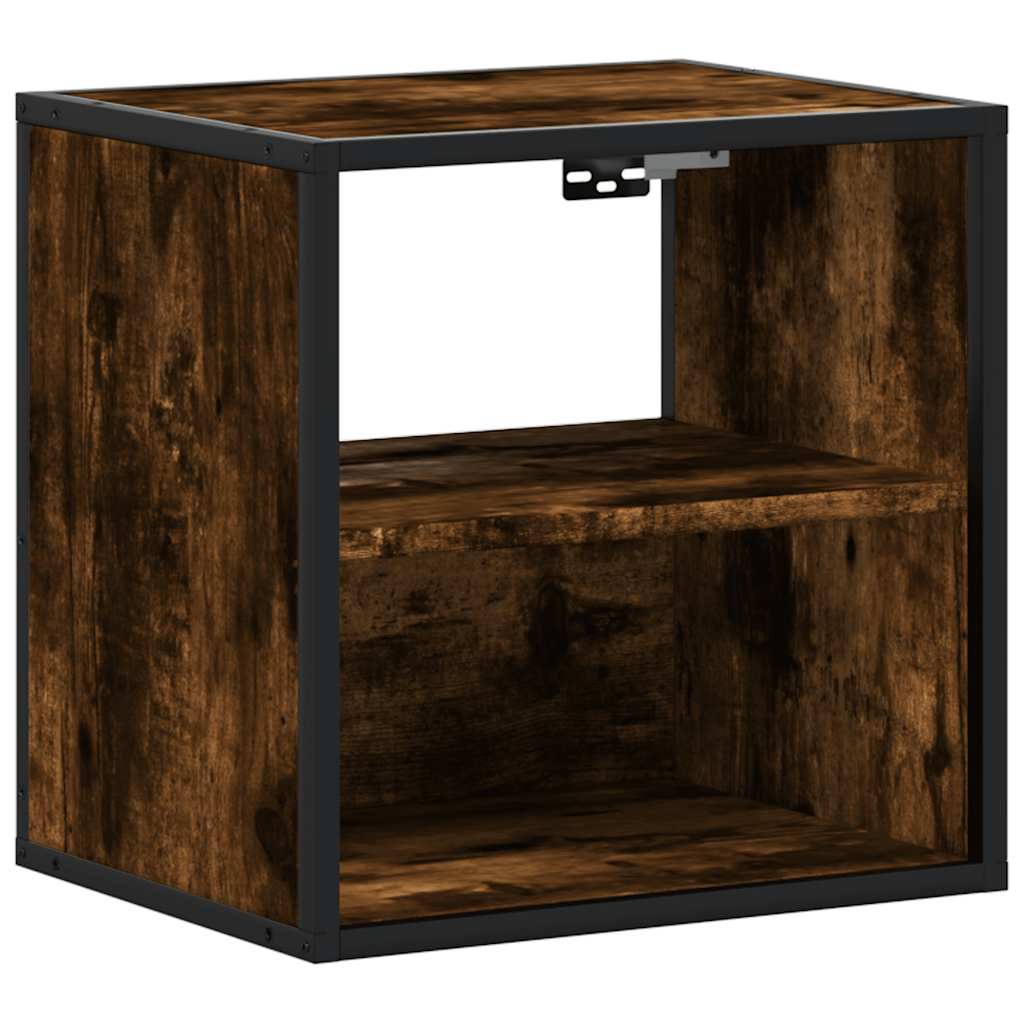 vidaXL Wiszące szafki nocne, 2 szt., opalany dąb, 40x31x39,5
