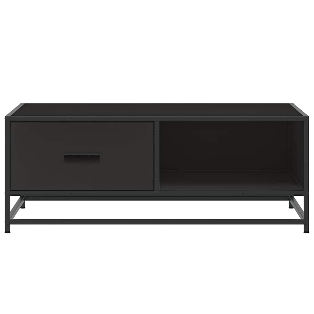 vidaXL Stolik kawowy, czarny, 90x57x35 cm, materiał drewnopochodny