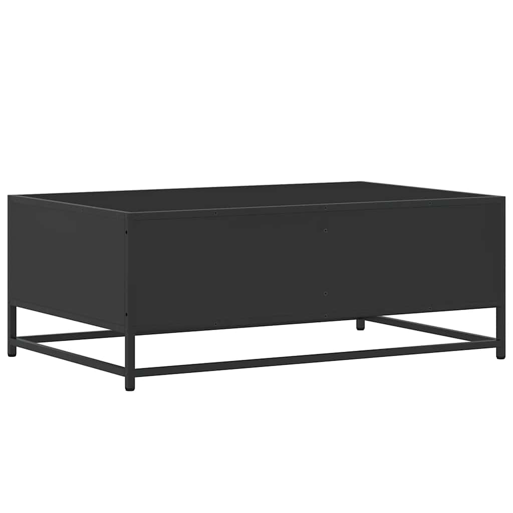 vidaXL Stolik kawowy, czarny, 90x57x35 cm, materiał drewnopochodny