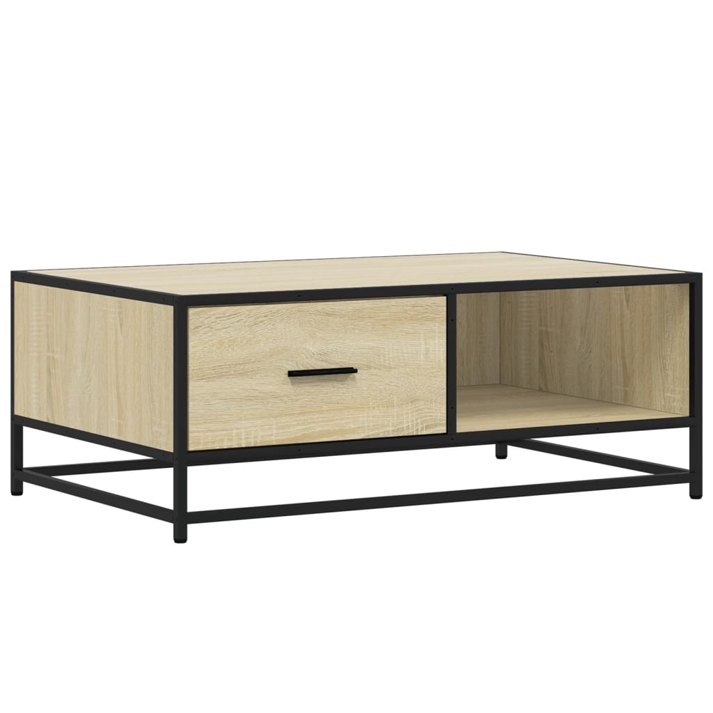 vidaXL Stolik kawowy, dąb sonoma, 90x57x35 cm, materiał drewnopochodny