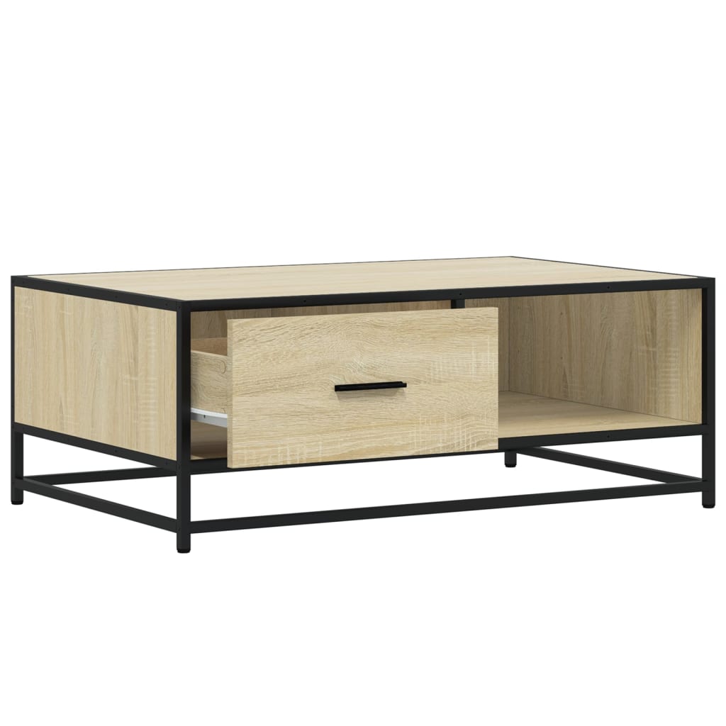 vidaXL Stolik kawowy, dąb sonoma, 90x57x35 cm, materiał drewnopochodny