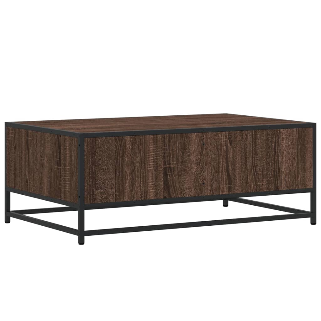 vidaXL Stolik kawowy, brązowy dąb, 90x57x35cm, materiał drewnopochodny