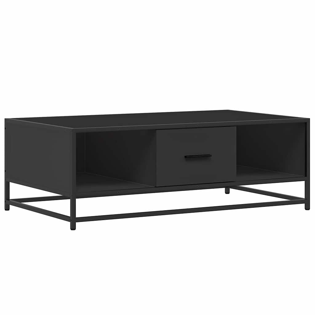 vidaXL Stolik kawowy, czarny, 100x57x35 cm, materiał drewnopochodny