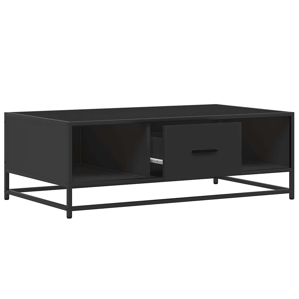vidaXL Stolik kawowy, czarny, 100x57x35 cm, materiał drewnopochodny