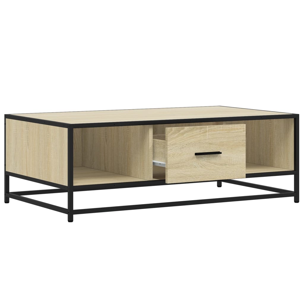 vidaXL Stolik kawowy, dąb sonoma, 100x57x35cm, materiał drewnopochodny