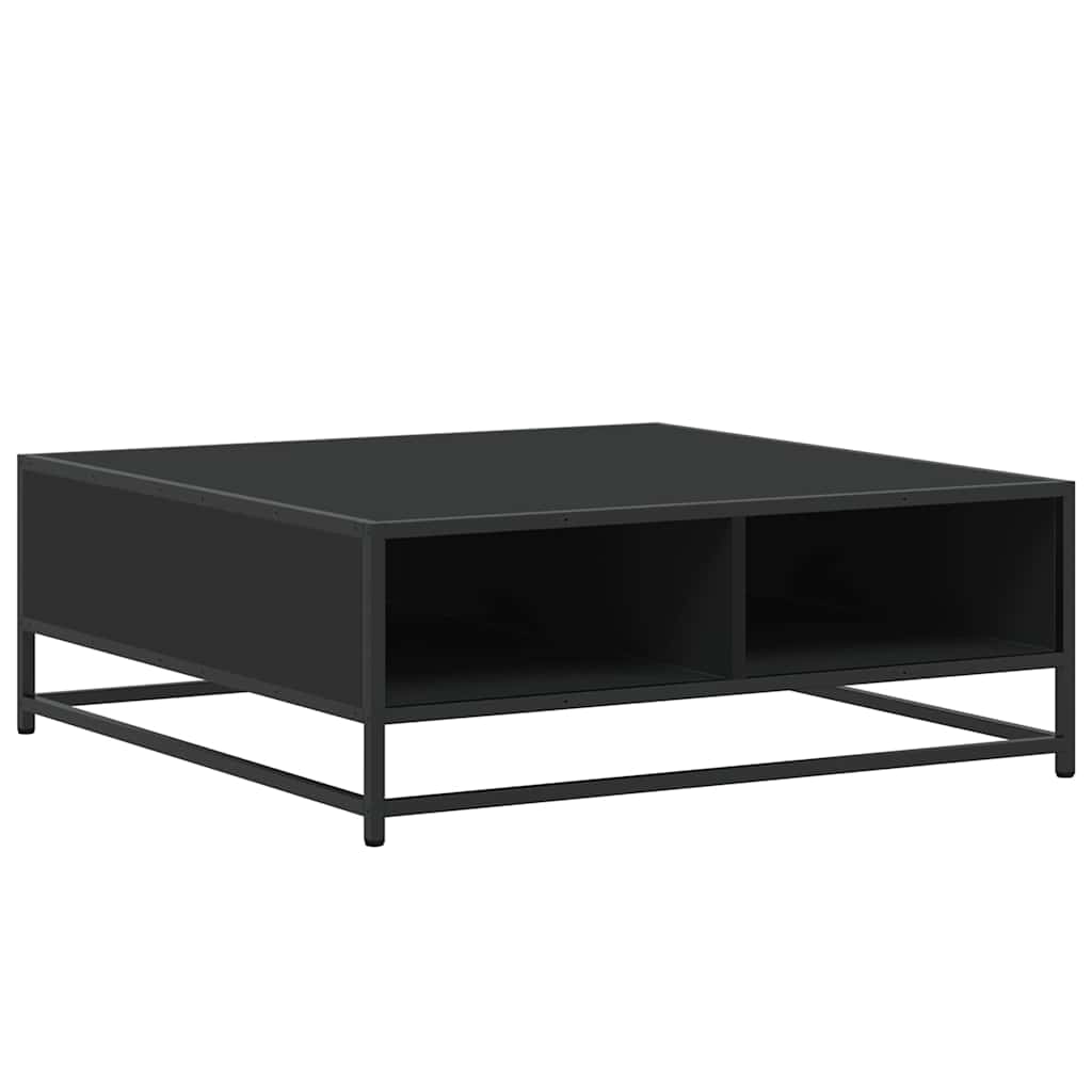 vidaXL Stolik kawowy, czarny, 80x80x30 cm, materiał drewnopochodny