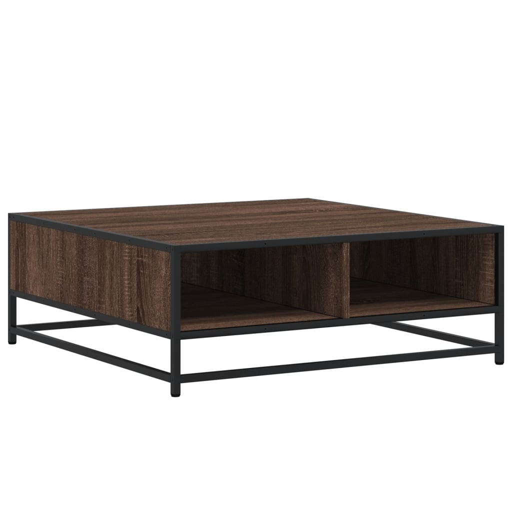 vidaXL Stolik kawowy, brązowy dąb 80x80x30 cm, materiał drewnopochodny
