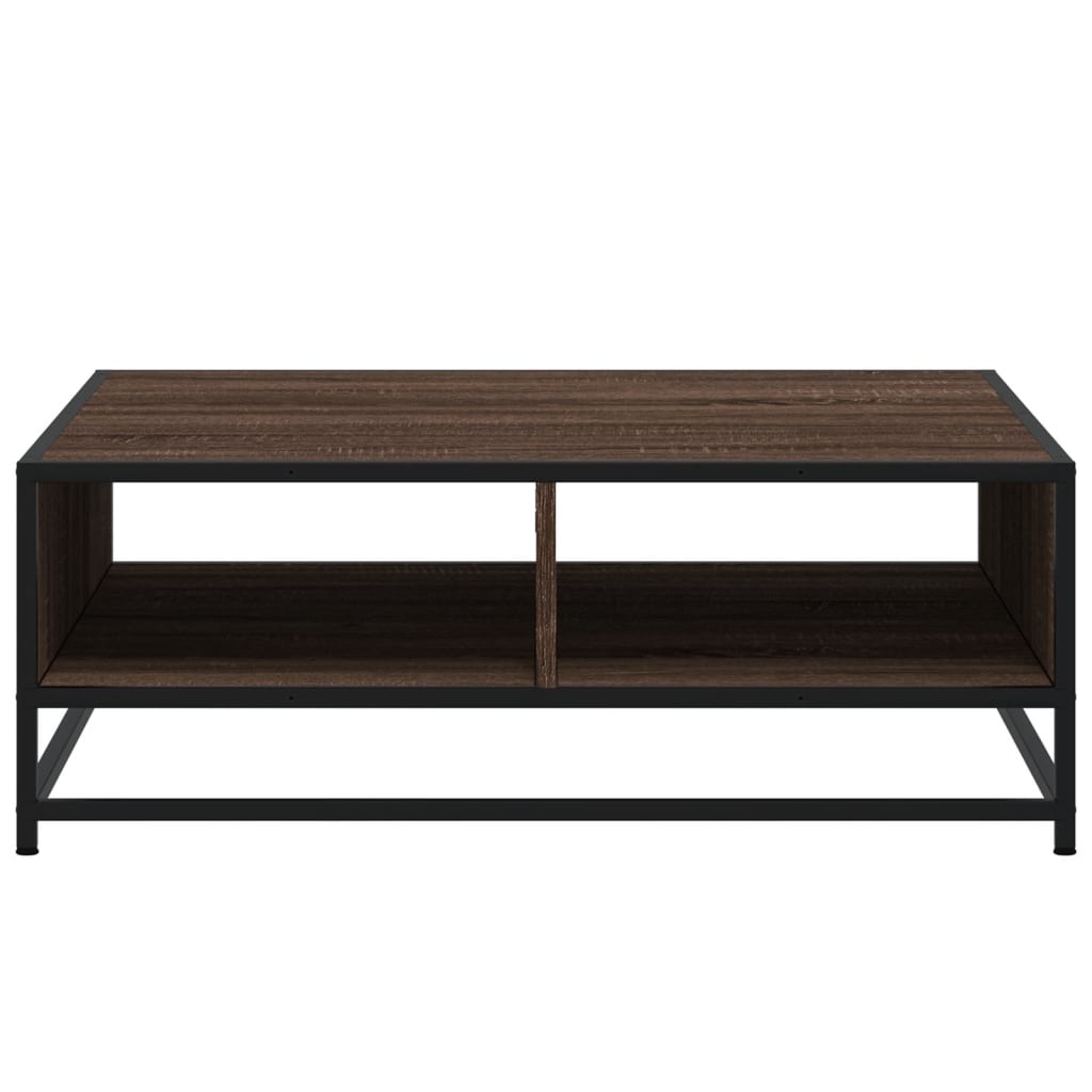 vidaXL Stolik kawowy, brązowy dąb 80x80x30 cm, materiał drewnopochodny