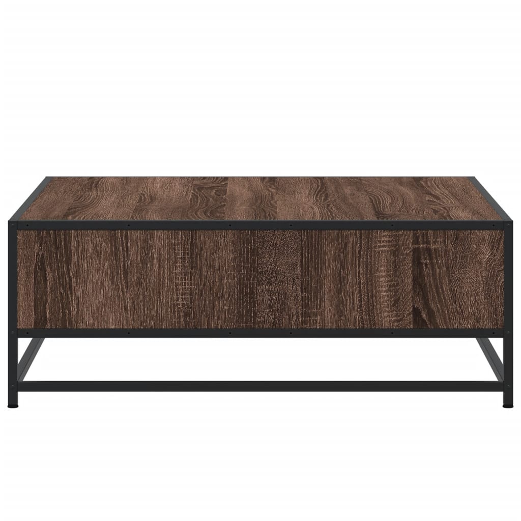 vidaXL Stolik kawowy, brązowy dąb 80x80x30 cm, materiał drewnopochodny