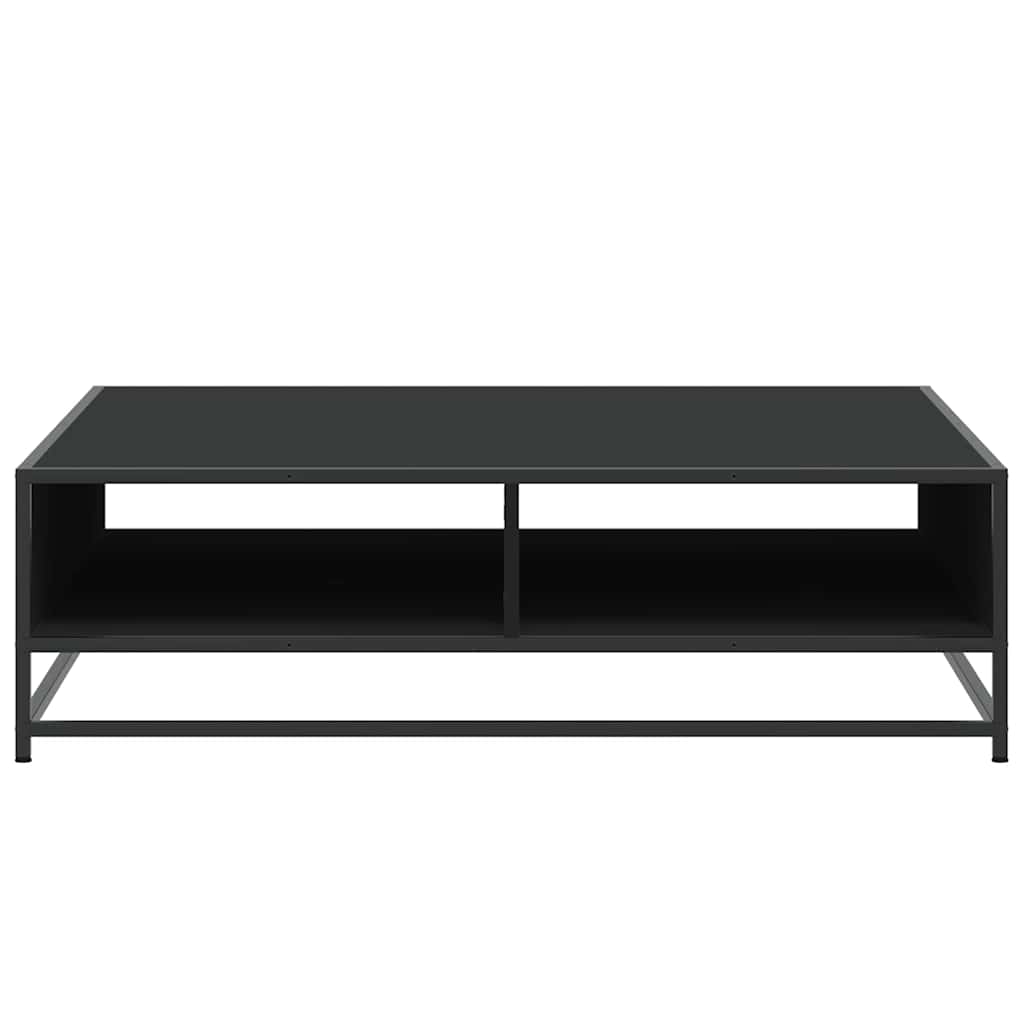 vidaXL Stolik, czarny, 100x100x30 cm, materiał drewnopochodny i metal