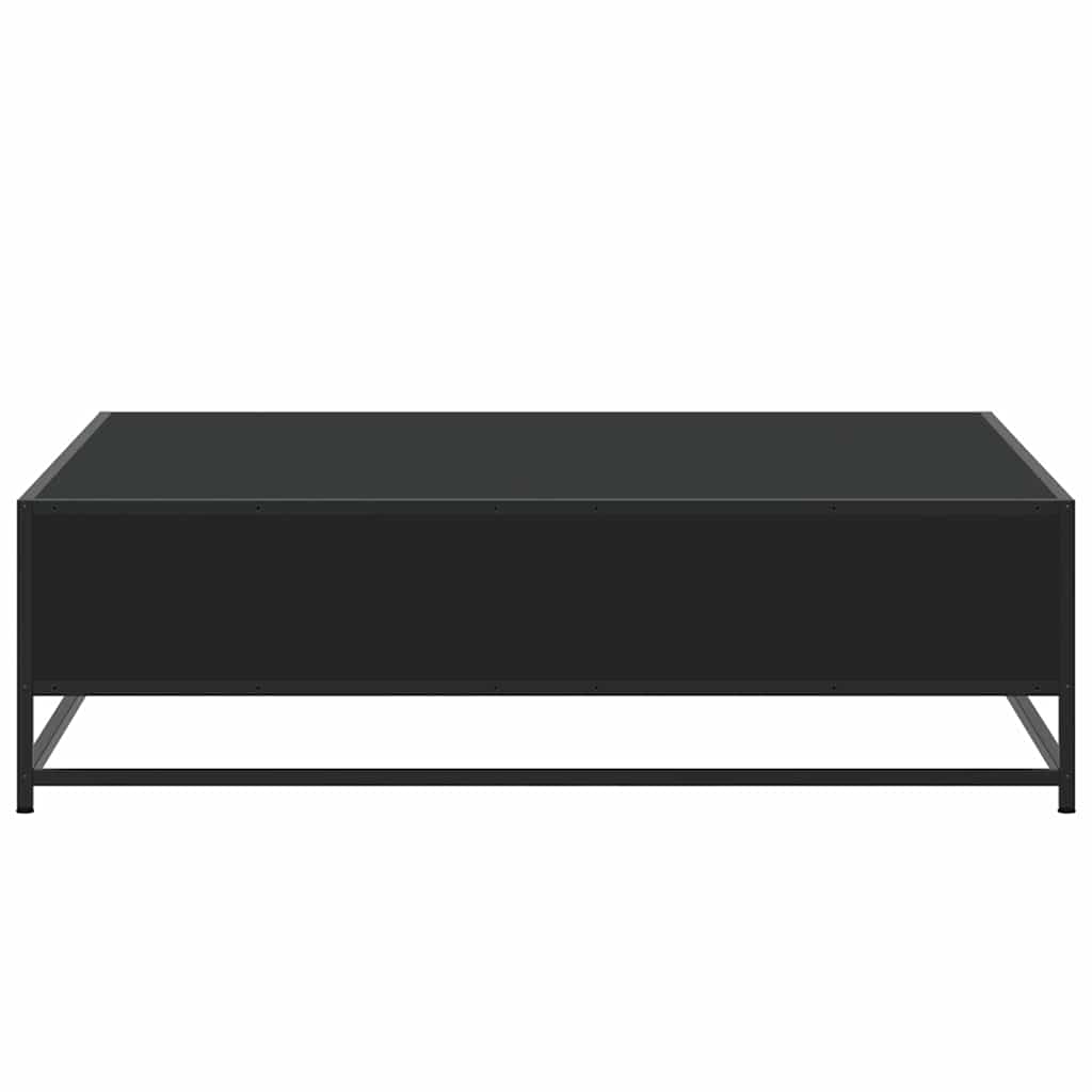 vidaXL Stolik, czarny, 100x100x30 cm, materiał drewnopochodny i metal