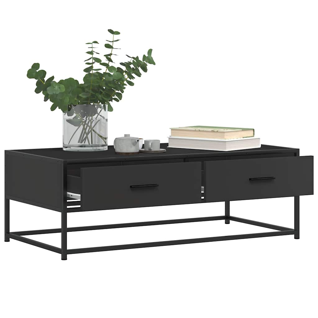vidaXL Stolik kawowy, czarny, 100x50x35 cm, materiał drewnopochodny