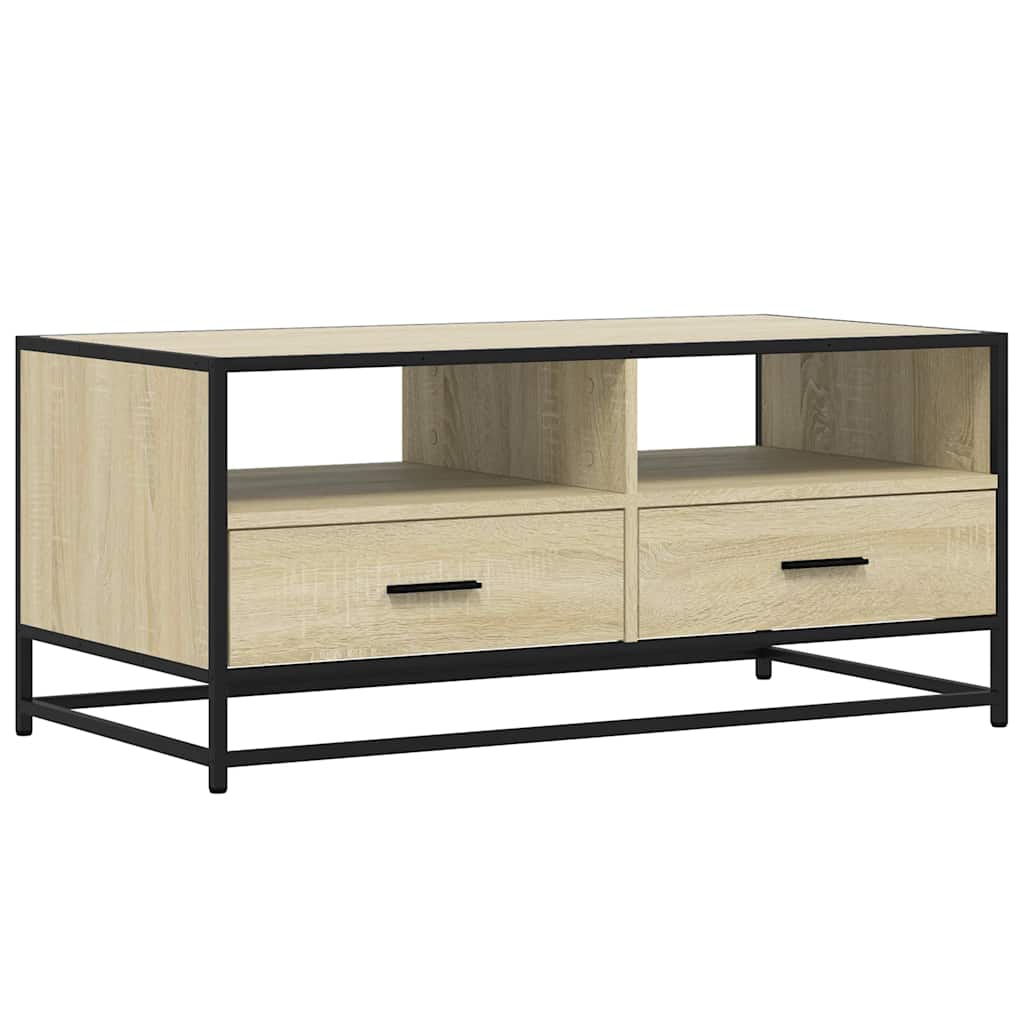 vidaXL Stolik kawowy, dąb sonoma, 100x50x45 cm