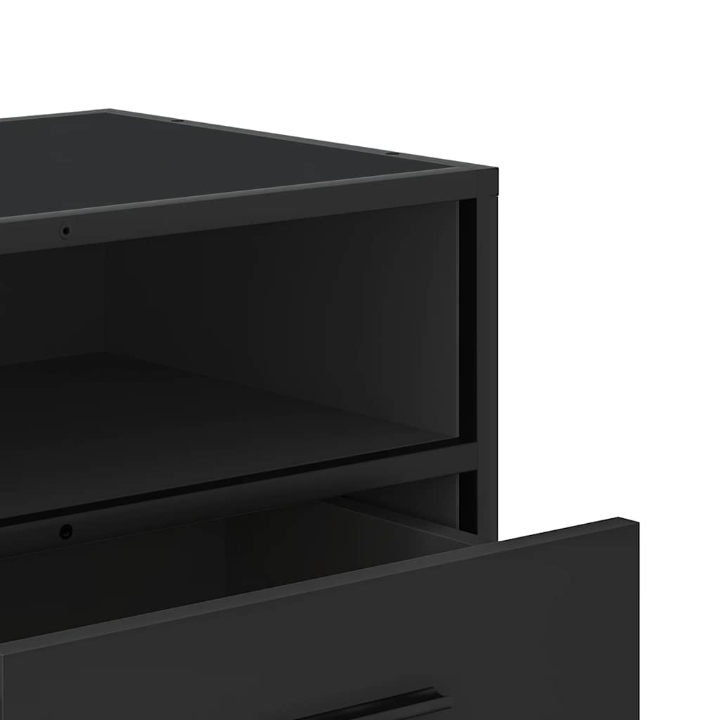 vidaXL Szafka pod telewizor, czarna, 80x34,5x40 cm