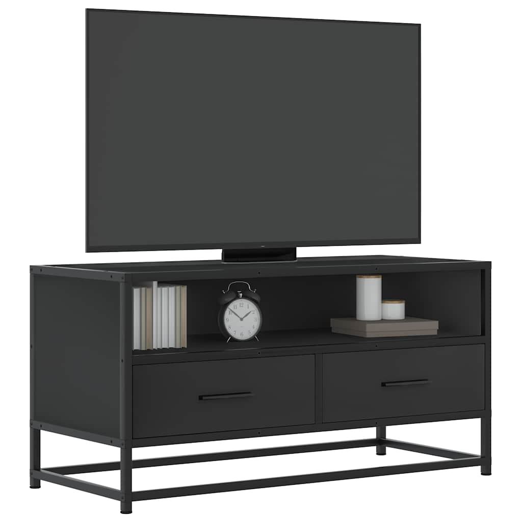 vidaXL Szafka pod telewizor, czarna, 80x34,5x40 cm
