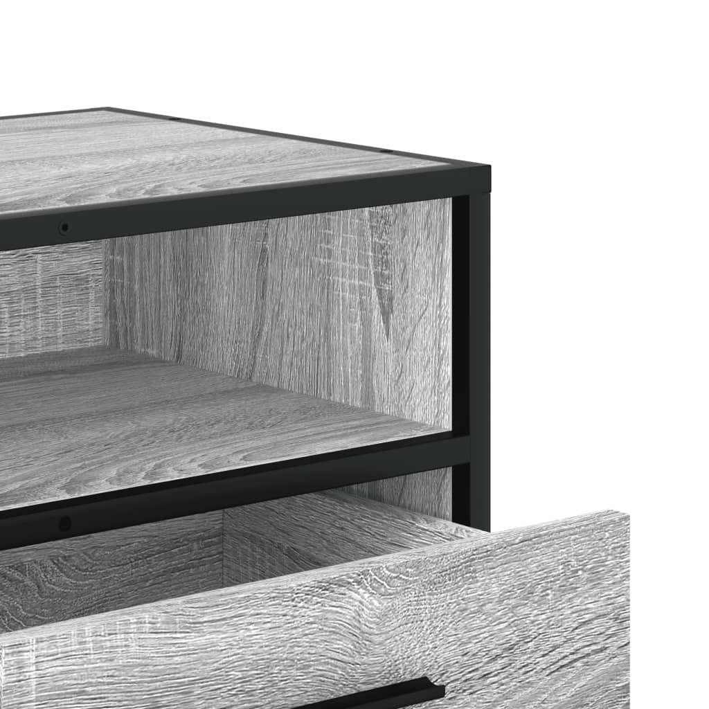 vidaXL Szafka pod telewizor, szary dąb sonoma, 80x34,5x40 cm
