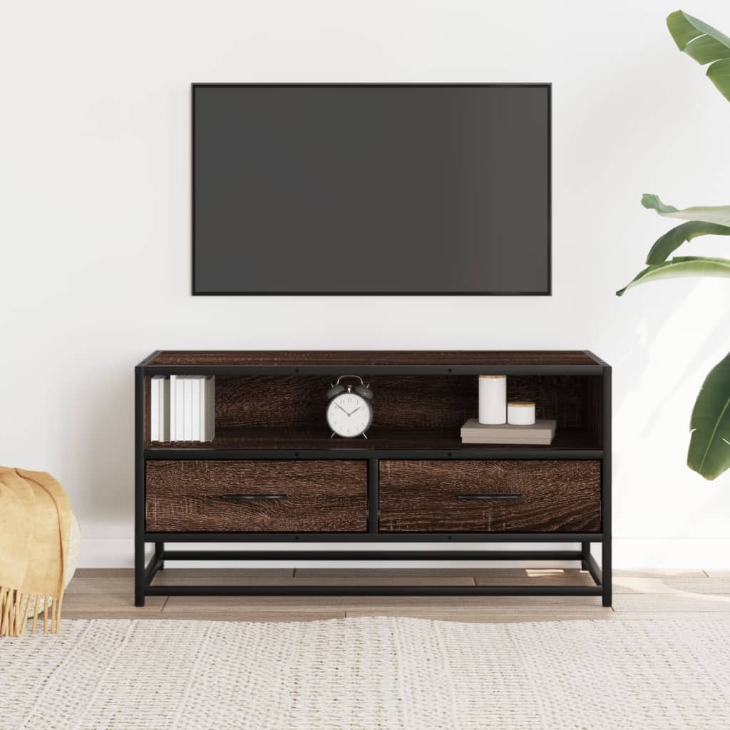 vidaXL Szafka pod telewizor, brązowy dąb, 80x34,5x40 cm