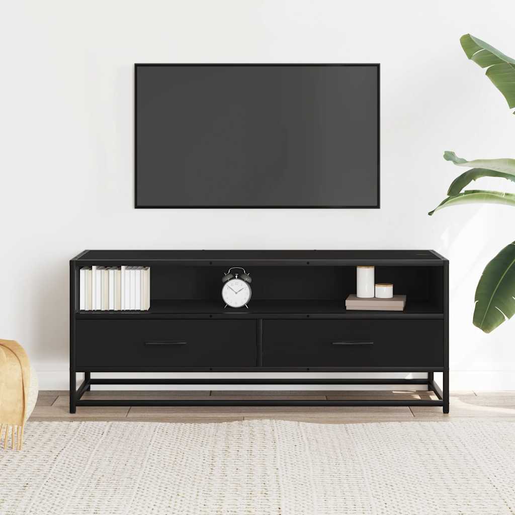 vidaXL Szafka pod TV, czarna, 100x34,5x40 cm