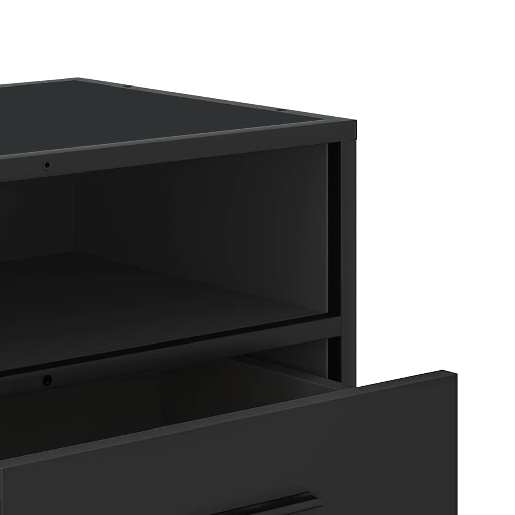 vidaXL Szafka pod TV, czarna, 100x34,5x40 cm