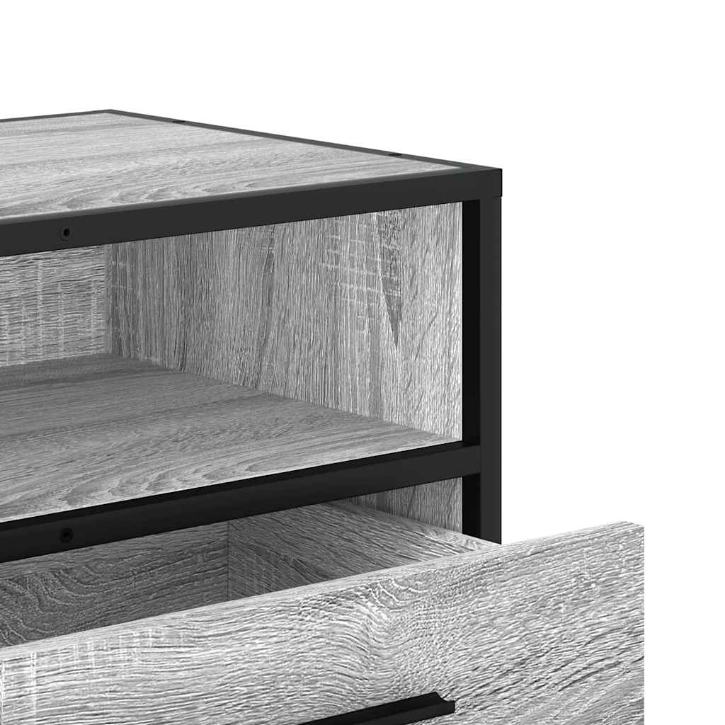 vidaXL Szafka pod telewizor, szary dąb sonoma, 100x34,5x40 cm